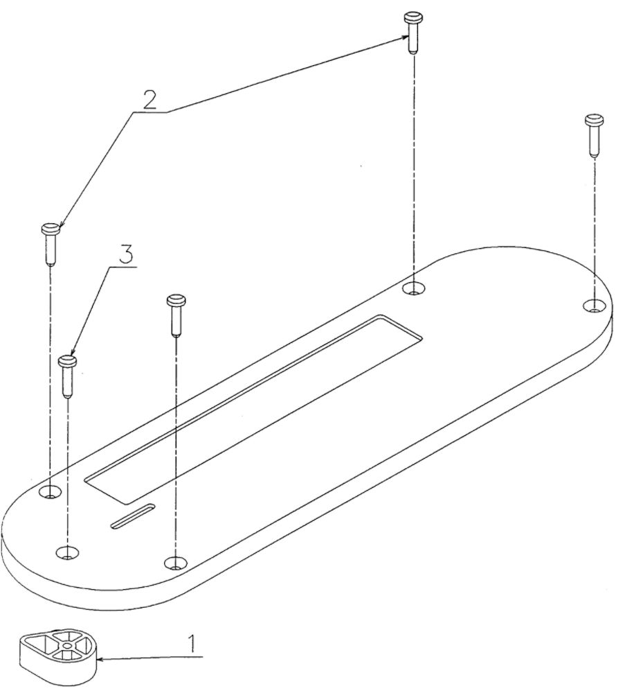 Dado Throat Plate Diagram and Parts List for DW746TY1  Black and Decker Table Saw